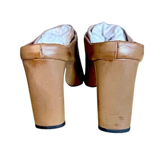 NEW Franco Sarto Women's Slide Mules Brown Leather Size 11M Casual Flats - Picture 6 of 9